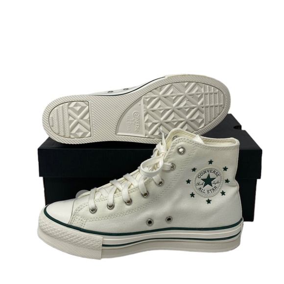 Converse Ctas Lift White Canvas Platform Sneakers Casual Women's A09772C-WWWGSG - Picture 3 of 8